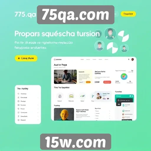 Interface do usuário do 75qa.com é intuitiva